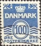Sellos de Europa - Dinamarca -  Scott#691 , intercambio 0,35 usd. , 100 ore , 1983