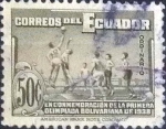 Stamps : America : Ecuador :  Scott#379 , intercambio 0,75 usd. , 50 cents. , 1939