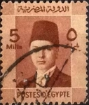 Sellos de Africa - Egipto -  Scott#210 , intercambio 0,20 usd. , 5 mils. , 1937
