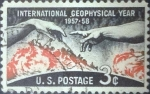 Stamps United States -  Scott#1107 , intercambio 0,20 usd , 3 cents. , 1958