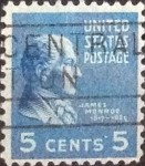 Stamps United States -  Scott#810 , intercambio 0,20 usd , 5 cents. , 1938
