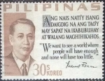 Stamps Philippines -  Scptt#879 , nf4b intercambio 0,20 usd , 30 cents. , 1963