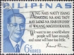 Stamps Philippines -  Scptt#878 , nf4b intercambio 0,20 usd , 6 cents. , 1963