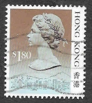 Stamps Hong Kong -  533 - Isabel II