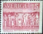 Stamps Sweden -  Scott#556 , intercambio 0,20 usd , 15 öre , 1960