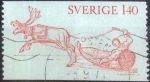 Sellos del Mundo : Europa : Suecia : Scott#751B , intercambio 0,20 usd , 1,40 krona , 1972
