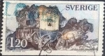 Stamps Sweden -  Scott#751A , intercambio 0,20 usd , 1,20 krona , 1971