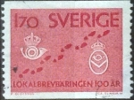 Sellos de Europa - Suecia -  Scott#608, intercambio 0,55 usd , 1,70 krona , 1962