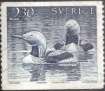 Stamps Sweden -  Scott#1584 , intercambio 0,20 usd , 2,30 krona , 1986