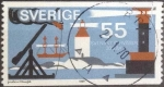 Stamps Sweden -  Scott#836 , cr1f intercambio 0,20 usd , 55 öre , 1969