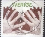 Stamps Sweden -  Scott#1184 , intercambio 0,20 usd , 1 krona , 1976
