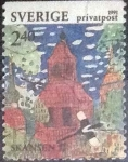 Sellos de Europa - Suecia -  Scott#1883 , intercambio 0,25 usd , 2,40 krona , 1991