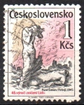 Stamps Czechoslovakia -  CUANDO  LA  LUCHA  TERMINÓ  EN  1945,  POR  PAVEL  SIMON