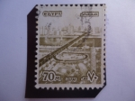 Stamps Egypt -  Puente del 6 de Octubre - ( Puente: Qasr Al-Nil)- El Cairo.