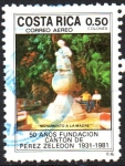 Stamps Costa Rica -  50th  ANIVERSARIO  DE  LA  FUNDACIÓN  DEL  CANTÓN  PEREZ  ZELEDÓN.  MONUMENTO  A  LA  MADRE.        