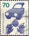 Stamps Germany -  Scott#1082 , intercambio 0,30 usd. , 70 cents. , 1973