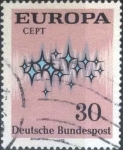 Stamps Germany -  Scott#1090 , m4b intercambio 0,25 usd. , 30 cents. , 1972