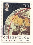 Stamps United Kingdom -  Centenario del Meridiano de Greenwich.