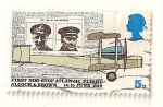 Stamps United Kingdom -  50 Aniv. del primer vuelo sin escalas en el Atlantico desde Newbundland a Irlanda