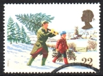 Stamps : Europe : United_Kingdom :  LLEVANDO  EL  ÁRBOL  DE  NAVIDAD