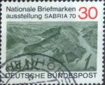 Stamps Germany -  Scott#1017 , intercambio 0,20 usd. , 30 cents. , 1970