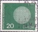 Sellos de Europa - Alemania -  Scott#1018 , intercambio 0,20 usd. , 20 cents. , 1970