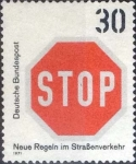 Sellos del Mundo : Europa : Alemania : Scott#1057 , m4b intercambio 0,20 usd. , 30 cents. , 1971