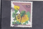 Stamps : Asia : Japan :  FLOR E INSECTO