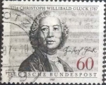 Stamps Germany -  Scott#1541 , intercambio 0,25 usd. , 60 cents. , 1987
