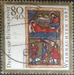 Stamps Germany -  Scott#B662 , intercambio 1,00 usd. , 80+40 cents. , 1987
