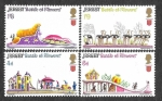 Stamps United Kingdom -  30-33 - Batalla de las Flores