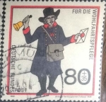 Stamps Germany -  Scott#B683 , intercambio 1,50 usd. , 80+40 cents. , 1989