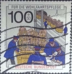 Stamps Germany -  Scott#B696 , intercambio 2,00 usd. , 100+50 cents. , 1990