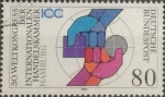 Stamps Germany -  Scott#1609 , intercambio 0,45 usd. , 100 cents. , 1990