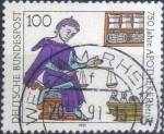 Stamps Germany -  Scott#1620 , intercambio 0,55 usd. , 100 cents. , 1991