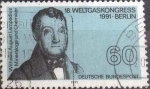 Stamps Germany -  Scott#1647 , intercambio 0,25 usd. , 60 cents. , 1991