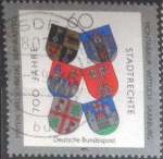 Stamps Germany -  Scott#1644 , intercambio 0,45 usd. , 60 cents. , 1991