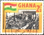 Stamps : Africa : Ghana :  APERTURA  DEL  PARLAMENTO.  Scott 18.