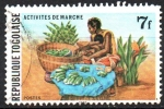 Stamps : Africa : Togo :  ACTIVIDAD  DE  MERCADO.  VENDEDOR  DE  VERDURAS.  Scott 1079.