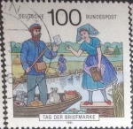 Stamps Germany -  Scott#1687 , intercambio 0,35 usd. , 100 cents. , 1991