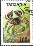 Stamps Tanzania -  CANGREJOS.  ERIOCHEIR  SINENSIS.  Scott 1296.