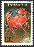 Stamps Tanzania -  CANGREJOS.  CANNER  OPILLO.  Scott 1297.