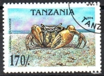 Sellos de Africa - Tanzania -  CANGREJOS.  CARDISOMA  QUANHUMI.  Scott 1298.