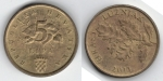 monedas de Europa - Croacia -  5 Lipa