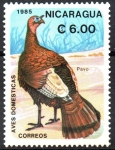 Stamps Nicaragua -  AVES  DOMESTICAS.  PAVO.  Scott 1469.
