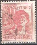 Stamps Germany -  Trabajador/ocupación aliada general.