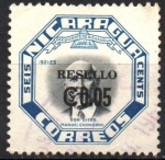 Stamps Nicaragua -  NUEVO  VALOR  EN  RESELLO.  Scott 853.