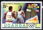 Sellos de Africa - Uganda -  22nd  JUEGOS  OLÍMPICOS  DE  VERANO  EN  MOSCÚ.  BOXEO.    Scott 3002.