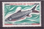 Stamps : Africa : Chad :  serie- Peces