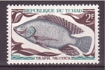 Stamps : Africa : Chad :  serie- Peces